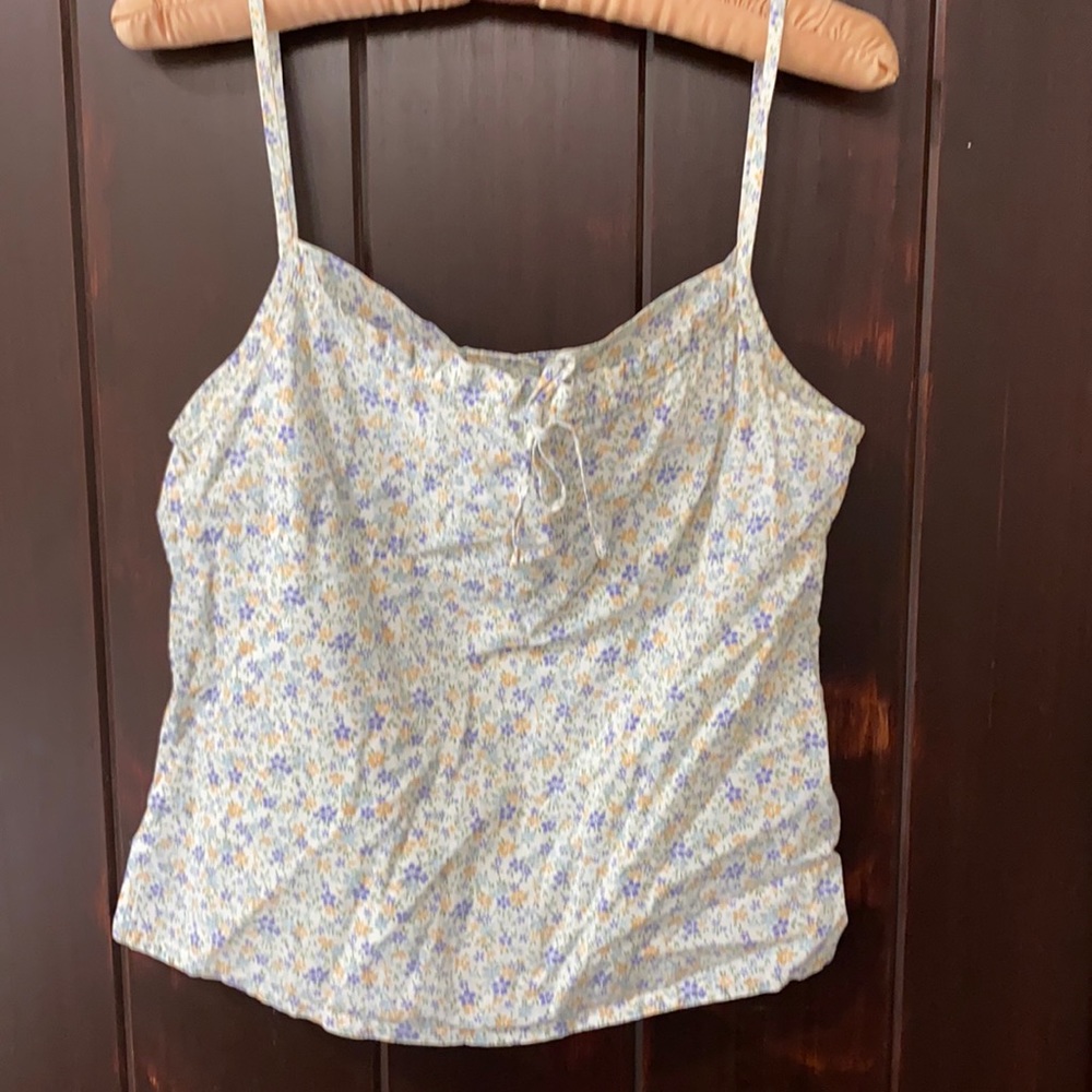 Flower tank top - bottom down back
